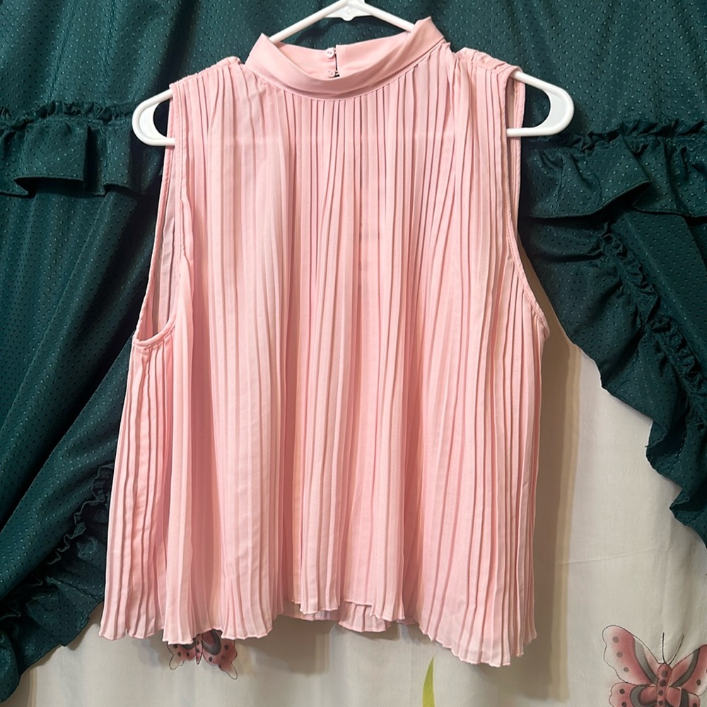 Zara Flowy Pleated Blouse